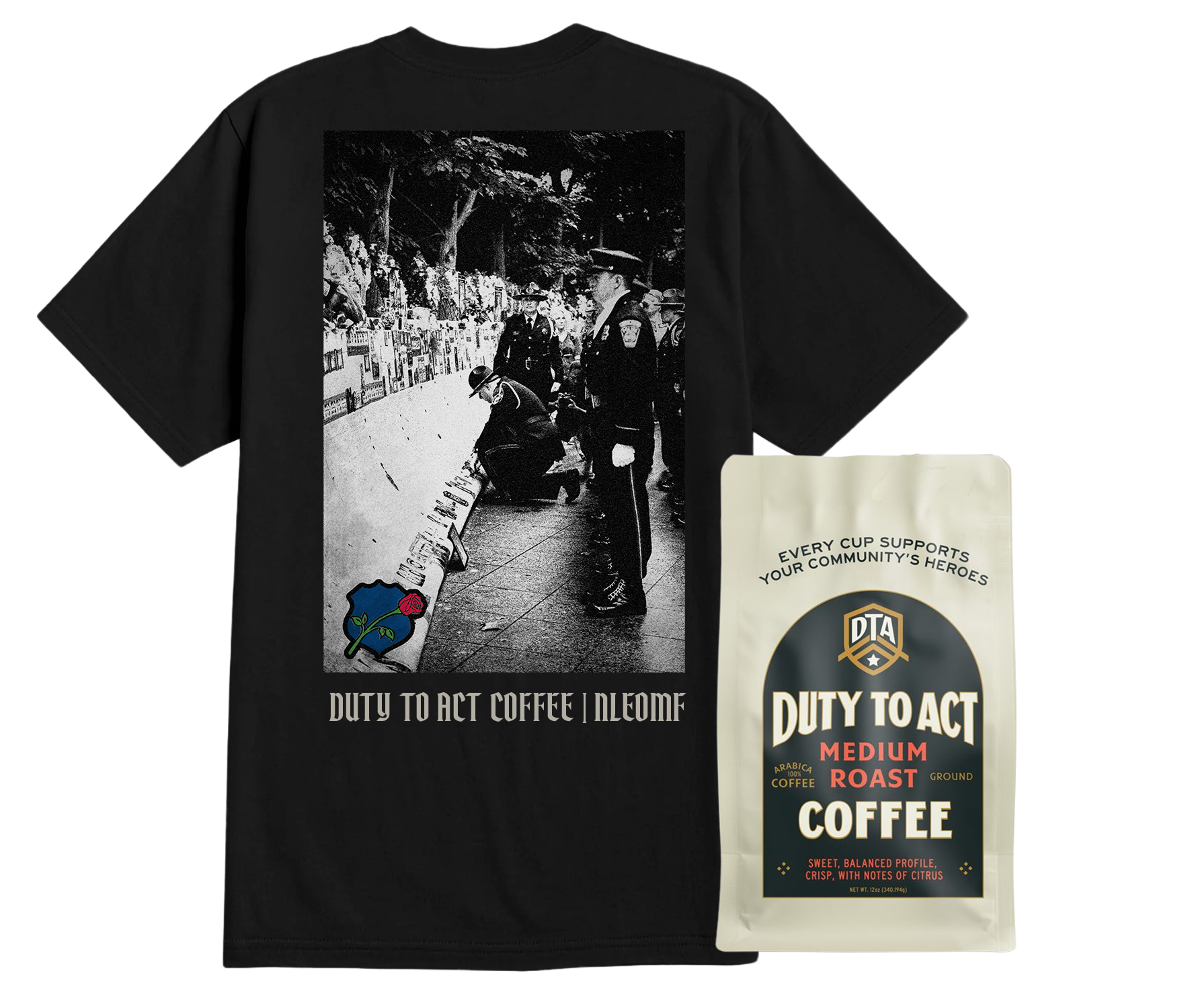 Honor The Fallen Names T-Shirt & Medium Roast