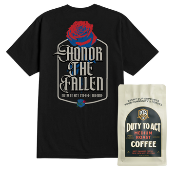 Honor The Fallen Rose T-Shirt & Medium Roast