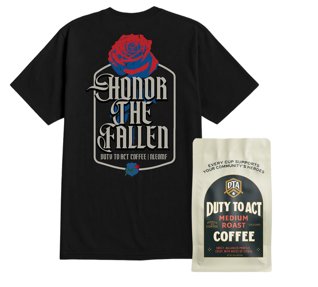 Honor The Fallen Rose T-Shirt & Medium Roast