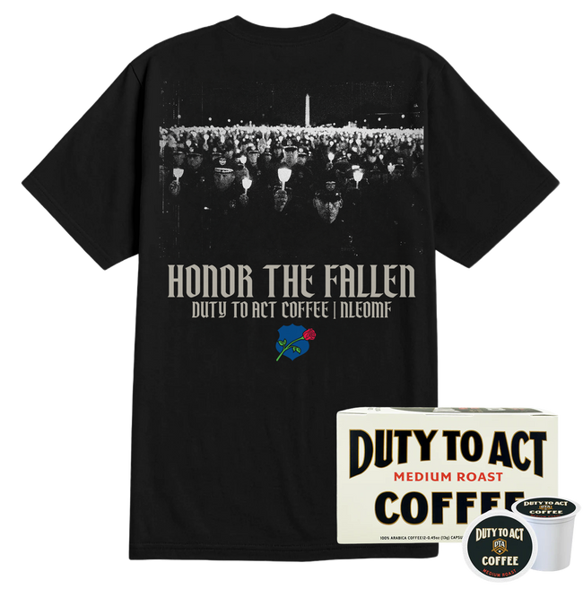 Honor The Fallen Candle Light T-Shirt & Medium Roast