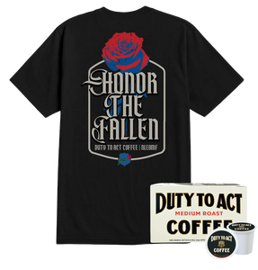 Honor The Fallen Rose T-Shirt & Medium Roast