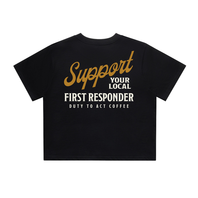 Support Your Local First Responder Women's Crop Top