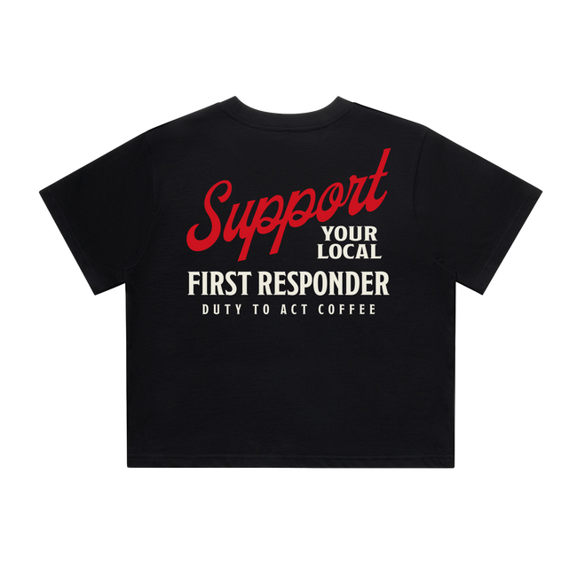 Support Your Local First Responder Women's Crop Top